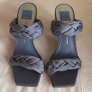 Dolce Vita Women's Shiny Blue Braided Heels